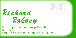 richard rakosy business card